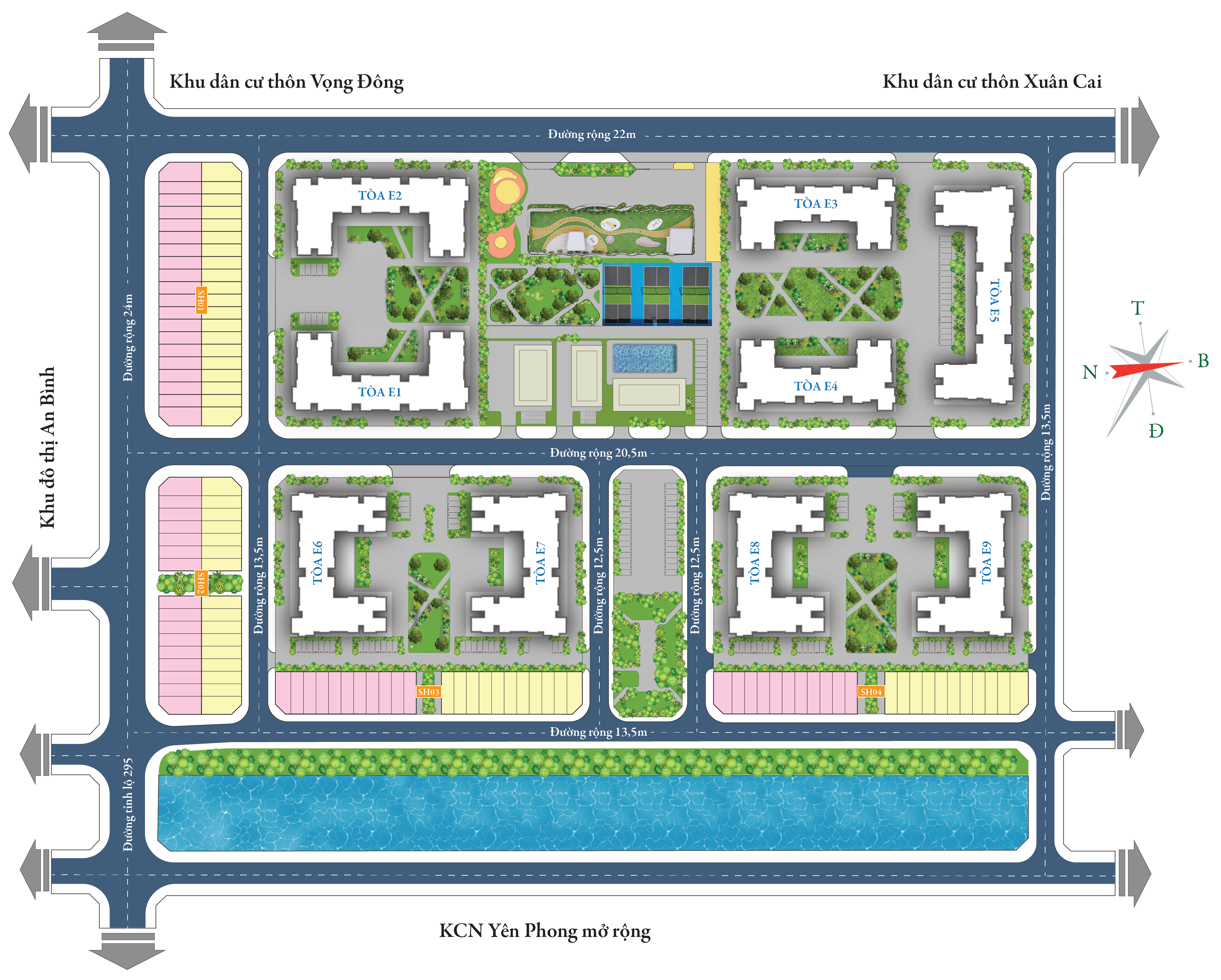 Mặt bằng tiện ích 2D